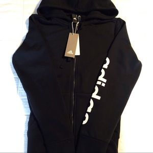 adidas zip-up hooded sweatshirt